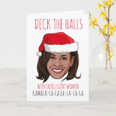 Kamala Christmas Card: Deck the Holes カード (黄色い花)