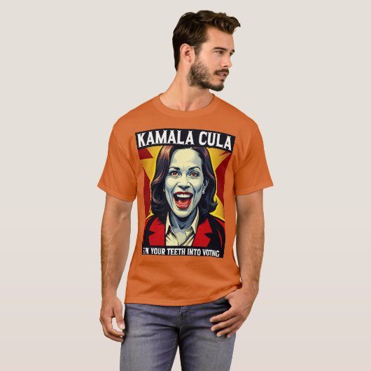 kamala cula sink your teeth into voting Election U Tシャツ (正面フル)