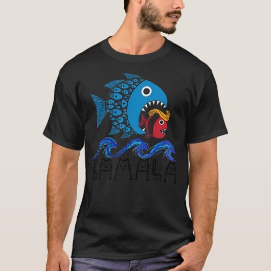 Kamala Fish Eat Fish Tシャツ (正面)