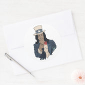 Kamala Harrisが投票を希望 ラウンドシール (封筒)