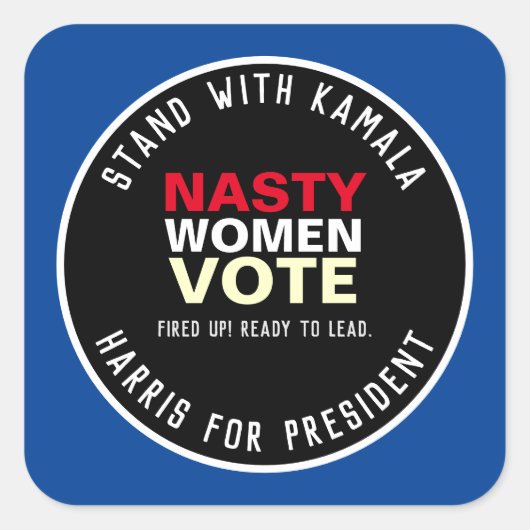 Kamala HARRISと共に大統領に立つ スクエアシール (正面)