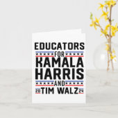 Kamala HarrisとTim Wheimerの教育者2024 カード (黄色い花)