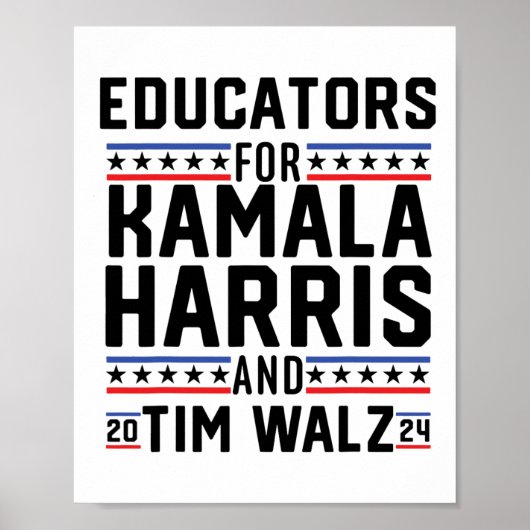 Kamala HarrisとTim Wheimerの教育者2024 ポスター (正面)
