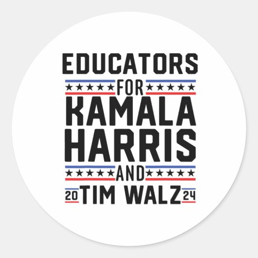 Kamala HarrisとTim Wheimerの教育者2024 ラウンドシール (正面)