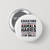 Kamala HarrisとTim Wheimerの教育者2024 缶バッジ (正面&裏面)