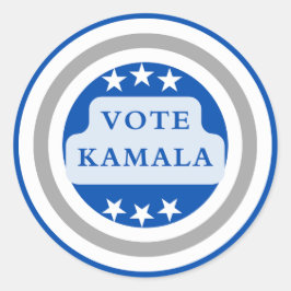 Kamala Harrisに投票。青い円 ラウンドシール