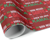 Kamala Harrisのクリスマスを持っているときにサンタが必要な人 ラッピングペーパー (ロールコーナー)