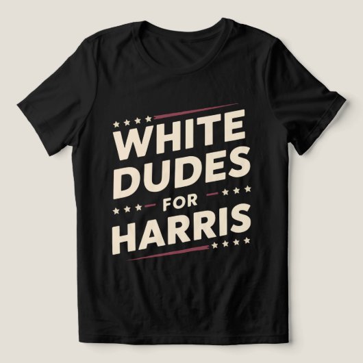 Kamala Harrisのホワイトダデス2024の投票 トライブレンドＴシャツ (デザイン正面)