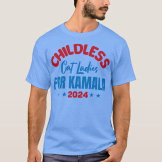 Kamala harrisの子どものいないキャットレディース tシャツ