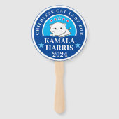 Kamala Harrisの子どものいないキャットレディ ハンドファン (正面)
