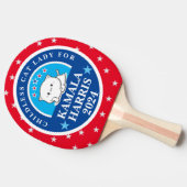 Kamala Harrisの子どものいないキャットレディ 卓球ラケット (横)