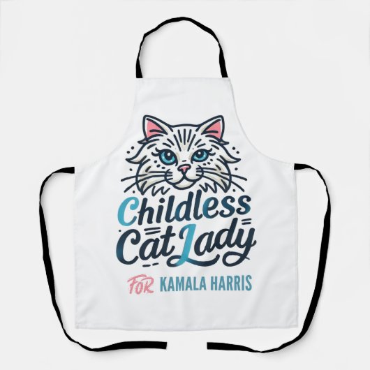 Kamala Harrisの子どものいない猫の女性 エプロン (正面)