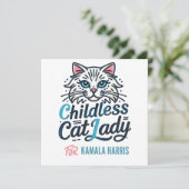 Kamala Harrisの子どものいない猫の女性 招待状 (スタンド正面)