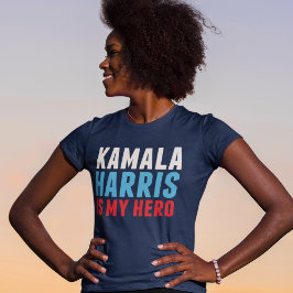 Kamala Harrisは私のヒーロー、ブルーウィメンズ Tシャツ