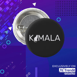 Kamala Harrisキャットレディ、キャットレディースKamalaを愛する 缶バッジ