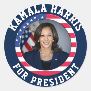 Kamala Harrisキャンペーンの写真 ラウンドシール