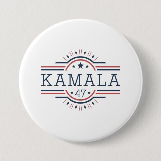 Kamala Harrisキャンペーンボタンによるサポート 缶バッジ (正面)