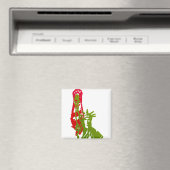 Kamala Harrisマグネットの猫と猫のレディース マグネット (インサイチュ (食洗機))