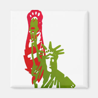 Kamala Harrisマグネットの猫と猫のレディース マグネット