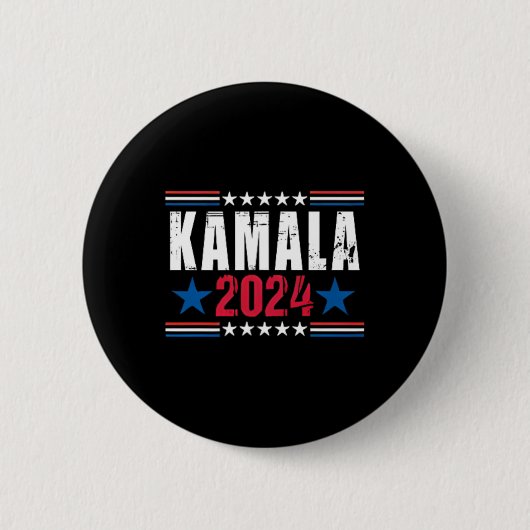 Kamala Harris中指が私の顔2024にそれを言う 缶バッジ (正面)