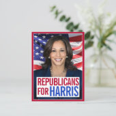 Kamala Harris会長の共和党員写真2024 ポストカード (スタンド正面)