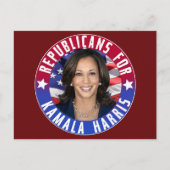 Kamala Harris会長の共和党員写真2024 ポストカード (正面)