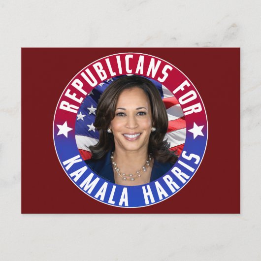 Kamala Harris会長の共和党員写真2024 ポストカード (正面)