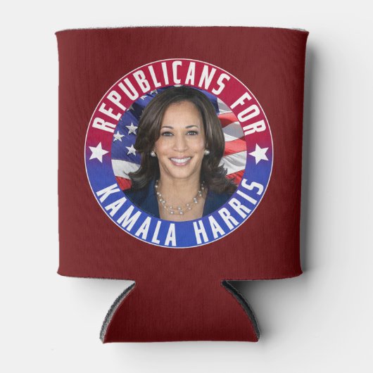 Kamala Harris会長の共和党員写真2024 缶クーラー (正面)