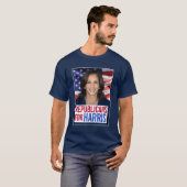 Kamala Harris会長の共和党員写真2024 Tシャツ (正面フル)