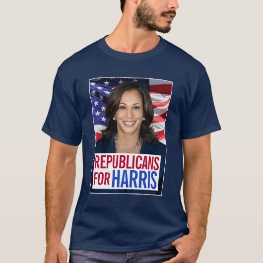 Kamala Harris会長の共和党員写真2024 Tシャツ (正面)