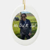 Kamala Harris副社長選「やった!」 セラミックオーナメント (裏面)