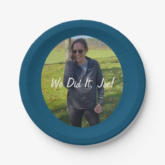 Kamala Harris副社長選「やった！」 ペーパープレート (正面)