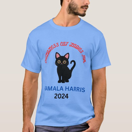 Kamala Harris向けの子どものいない猫レディース – Men's T Tシャツ (正面)