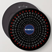 KAMALA HARRIS変更のエコーボタン 缶バッジ (正面&裏面)