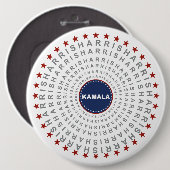 KAMALA HARRIS変更のエコーボタン 缶バッジ (正面&裏面)