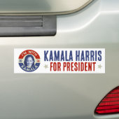 Kamala Harris大統領2024民主党写真レトロ バンパーステッカー (車上)