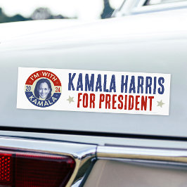 Kamala Harris大統領2024民主党写真レトロ バンパーステッカー