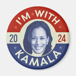 Kamala Harris大統領2024民主党写真レトロ マグネット