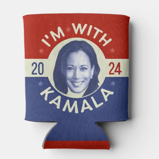 Kamala Harris大統領2024民主党写真レトロ 缶クーラー (裏面)