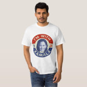 Kamala Harris大統領2024民主党写真レトロ Tシャツ (正面フル)