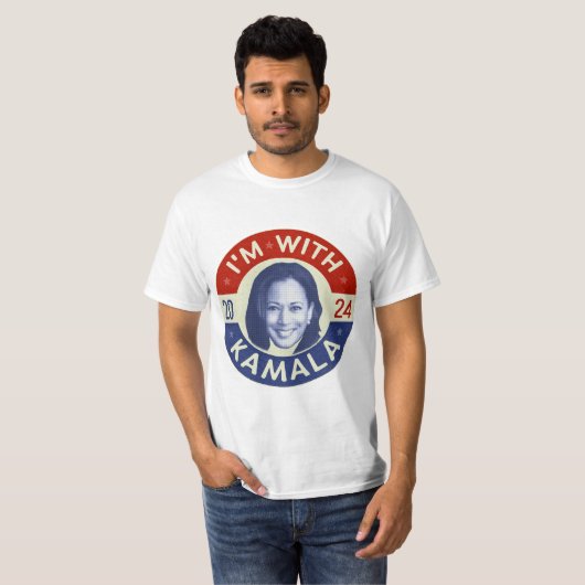 Kamala Harris大統領2024民主党写真レトロ Tシャツ (正面フル)