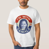 Kamala Harris大統領2024民主党写真レトロ Tシャツ (正面)
