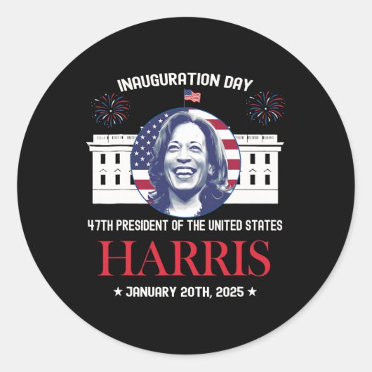 Kamala Harris就任式の日2025マダム47th Pre ラウンドシール (正面)