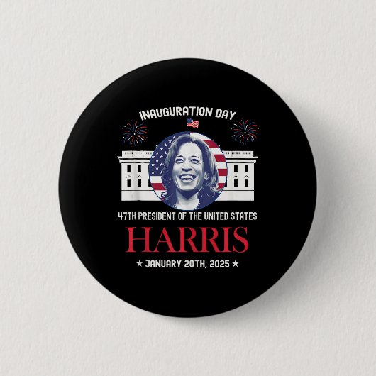Kamala Harris就任式の日2025マダム47th Pre 缶バッジ (正面)