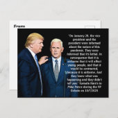 Kamala Harris引用文VP討論中 ポストカード (正面/裏面)