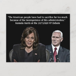 Kamala Harris引用文VP討論中 ポストカード