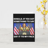 Kamala Harris得ファースト・フェマルって言いたいことがある カード (黄色い花)