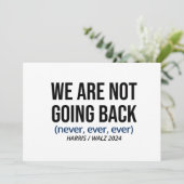 Kamala Harris我々は戻らない、Vote Harris 招待状 (スタンド正面)