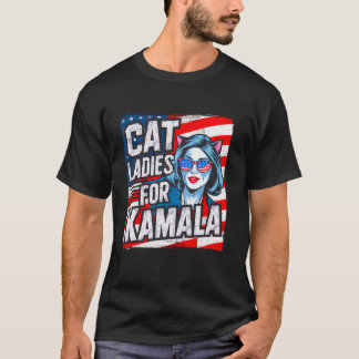 Kamala Harris投票のための子供のない猫のレディーレディース Tシャツ