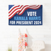Kamala Harris氏の2024年Blue社長に投票 横断幕 (インサイチュ)